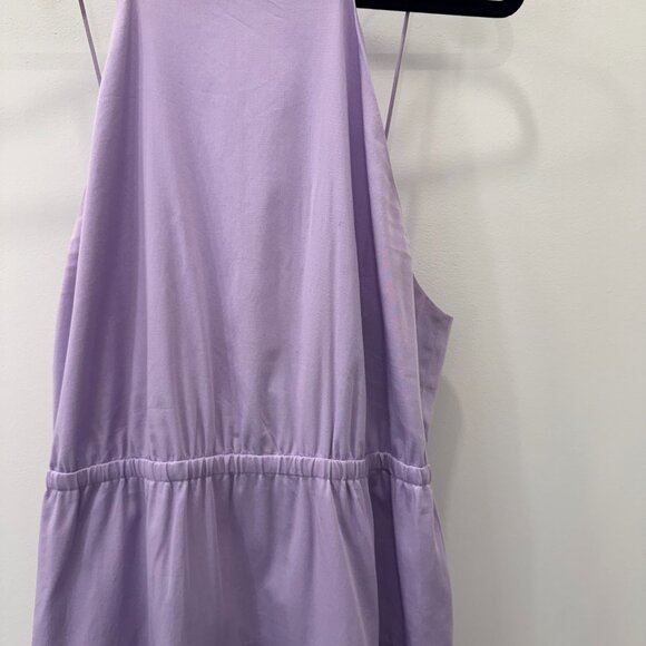 Alice + Olivia Hartley Tie Back Midi Dress in Lilac Size 14 - Picture 4 of 6